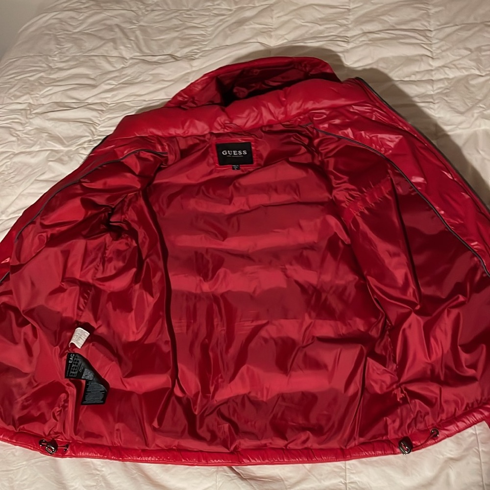 GUESS Red Puffer Jacket - Picture 5 of 8